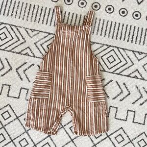 Zara Linen Blend Overalls Sz 4-5